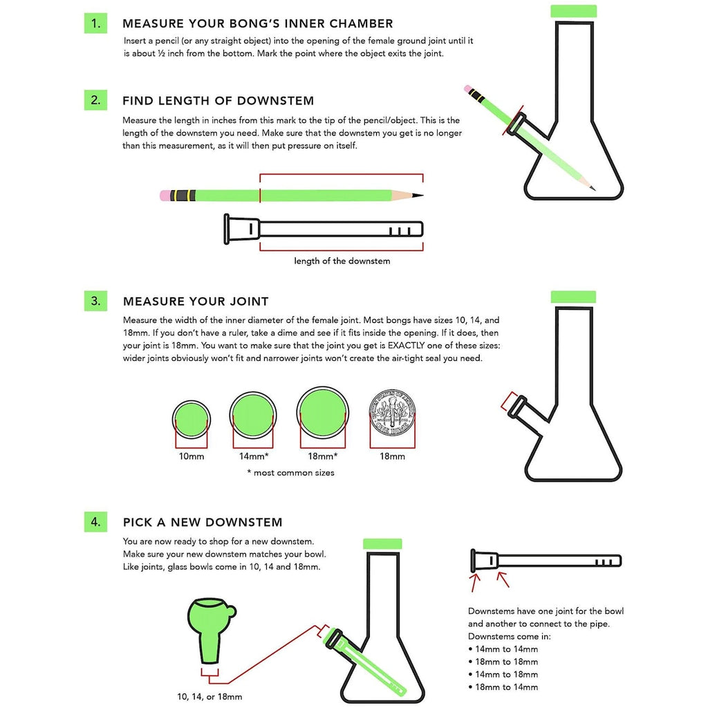 18mm to 14mm Fire Cut Downstem