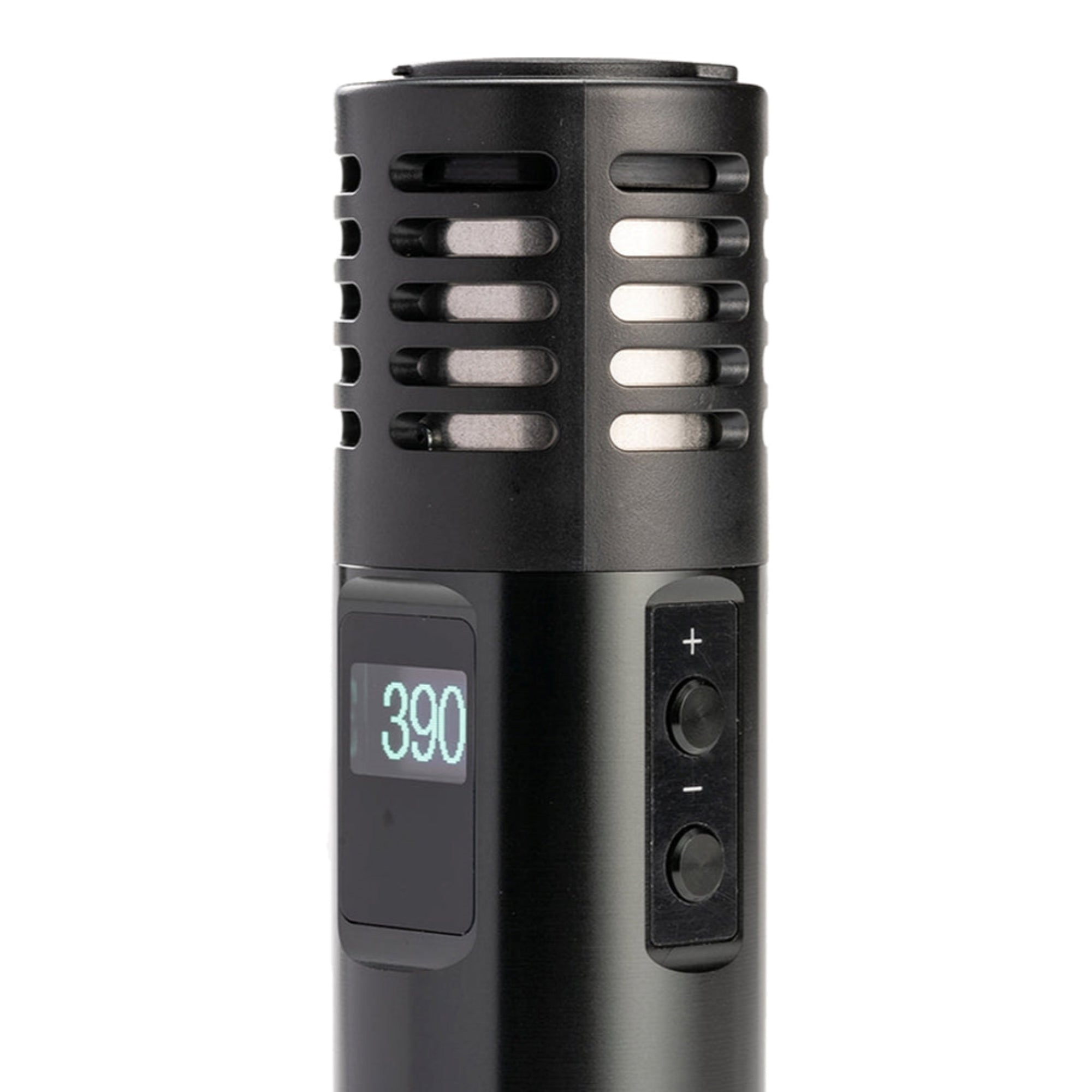 a black lighter with a digital clock on it