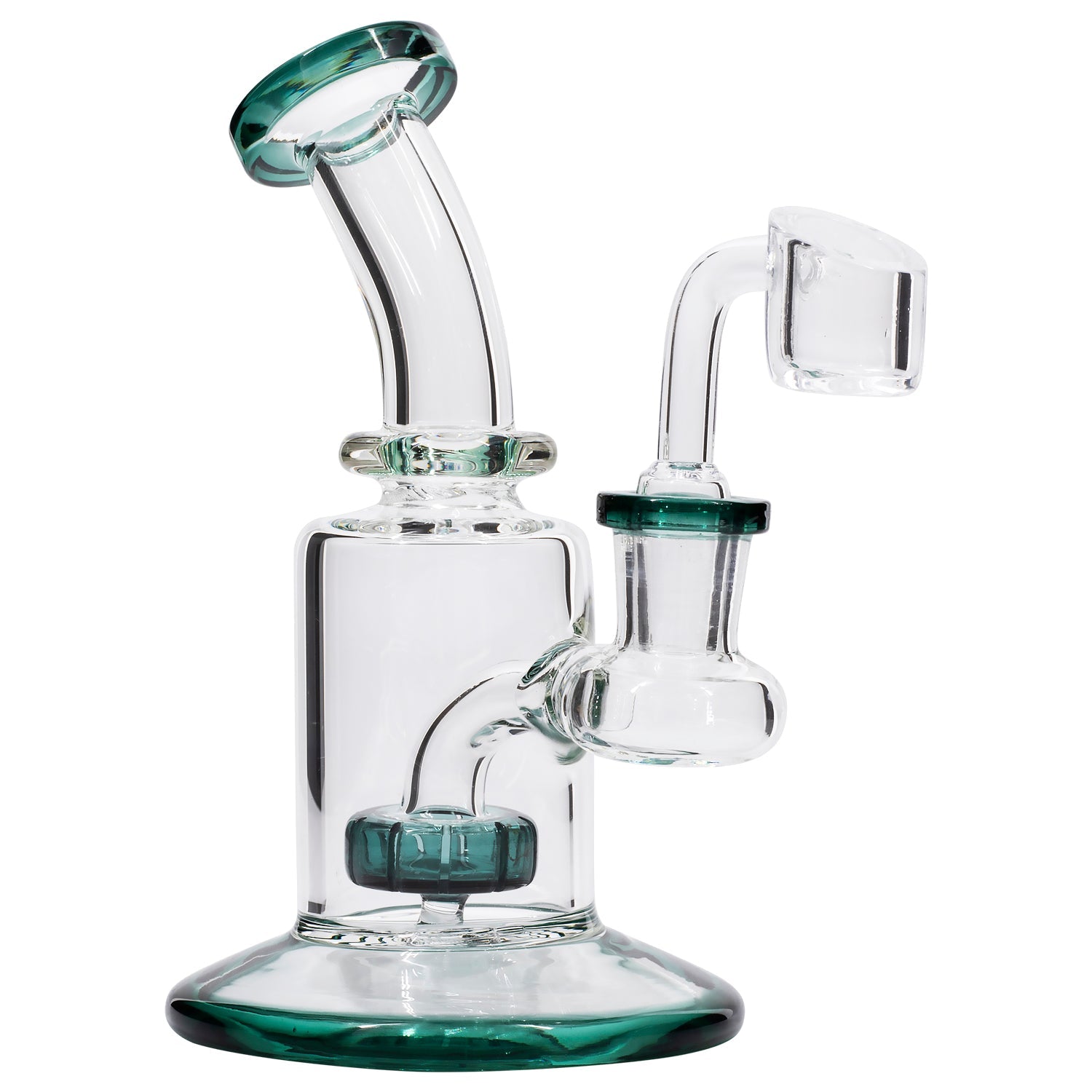 CaliConnected Showerhead Perc Mini Rig Teal