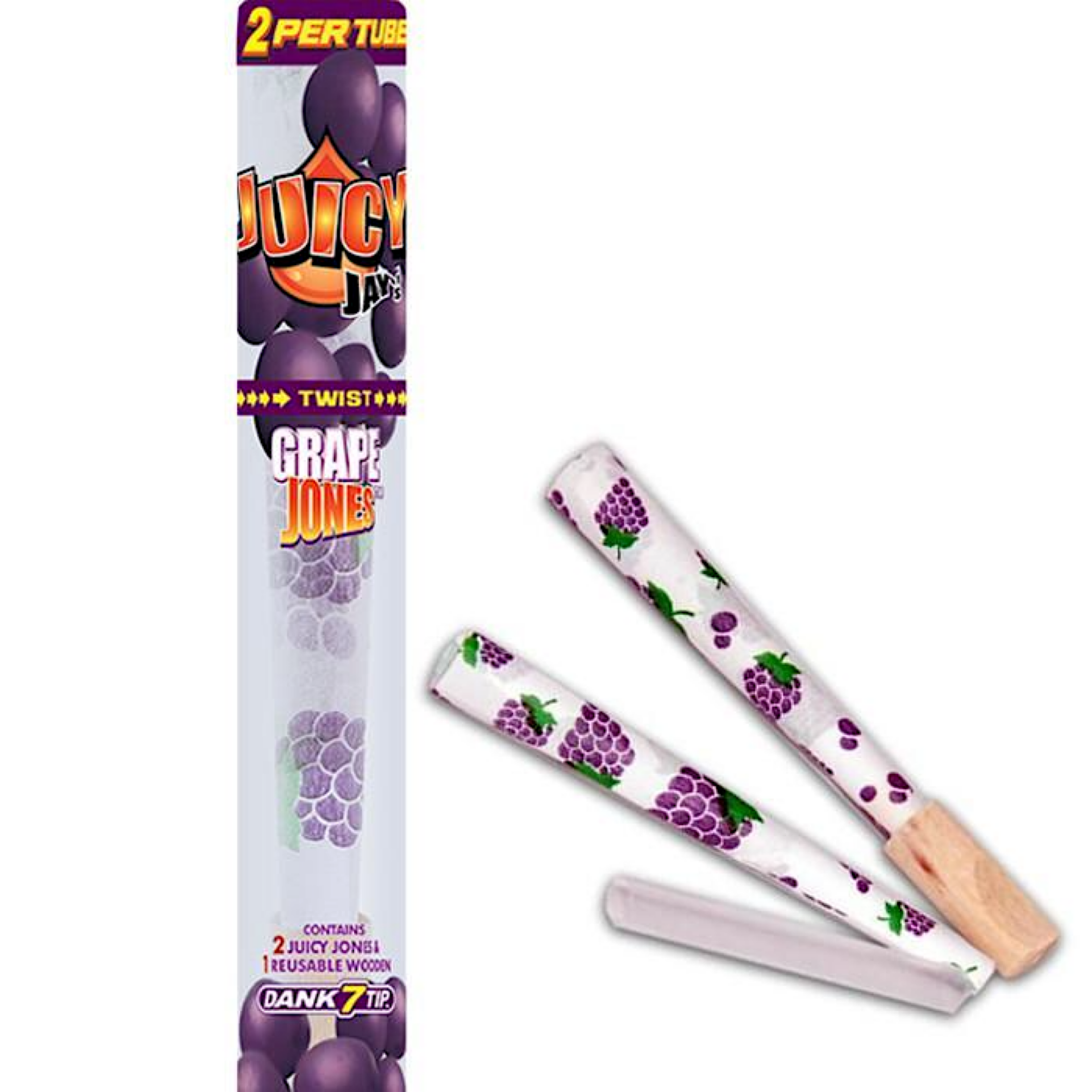Juicy Jay’s Jones - Pre-Rolled Cones w. Dank 7 Wooden Tips 