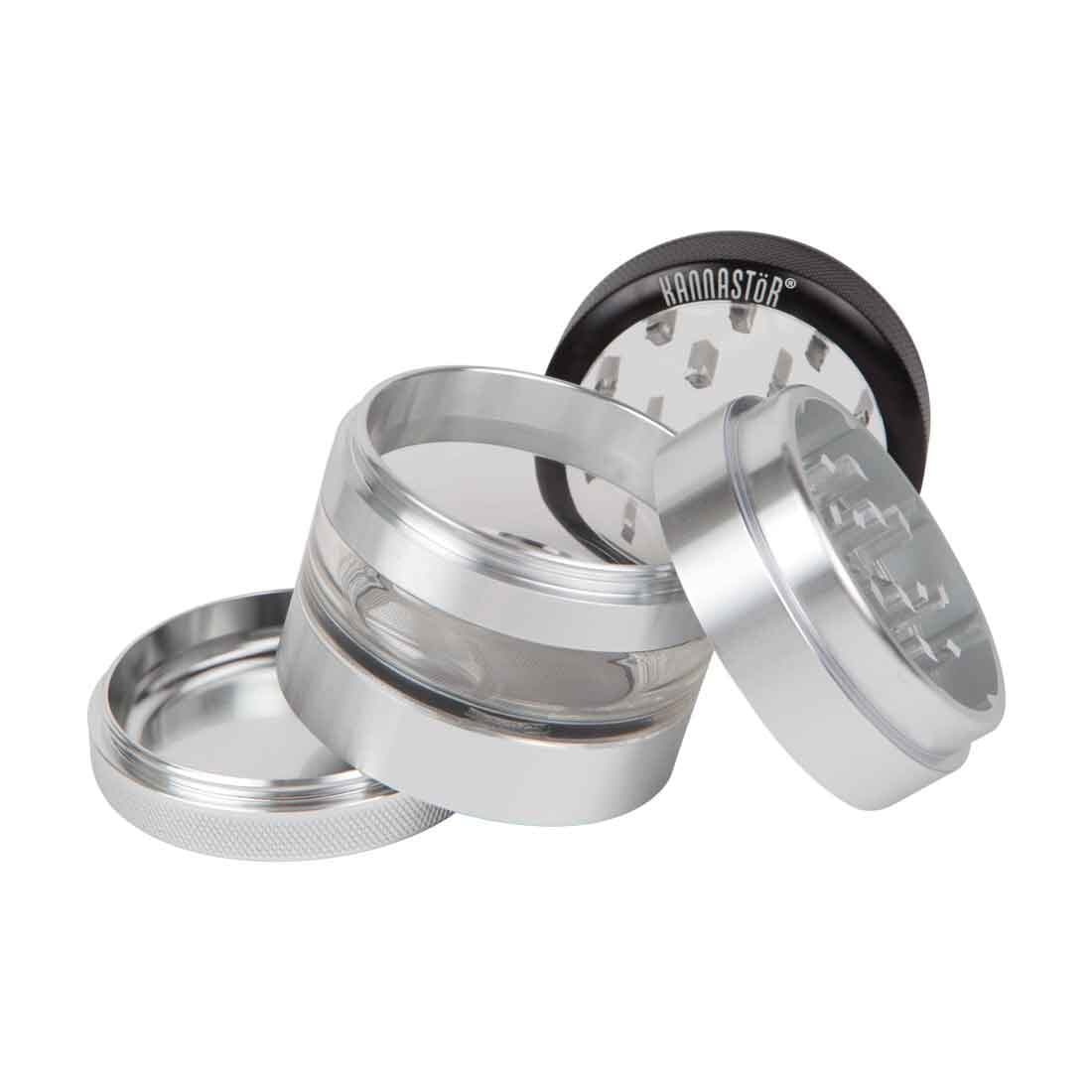 Kannastor 2.2” Clear Top Jar Body 4pc Grinder