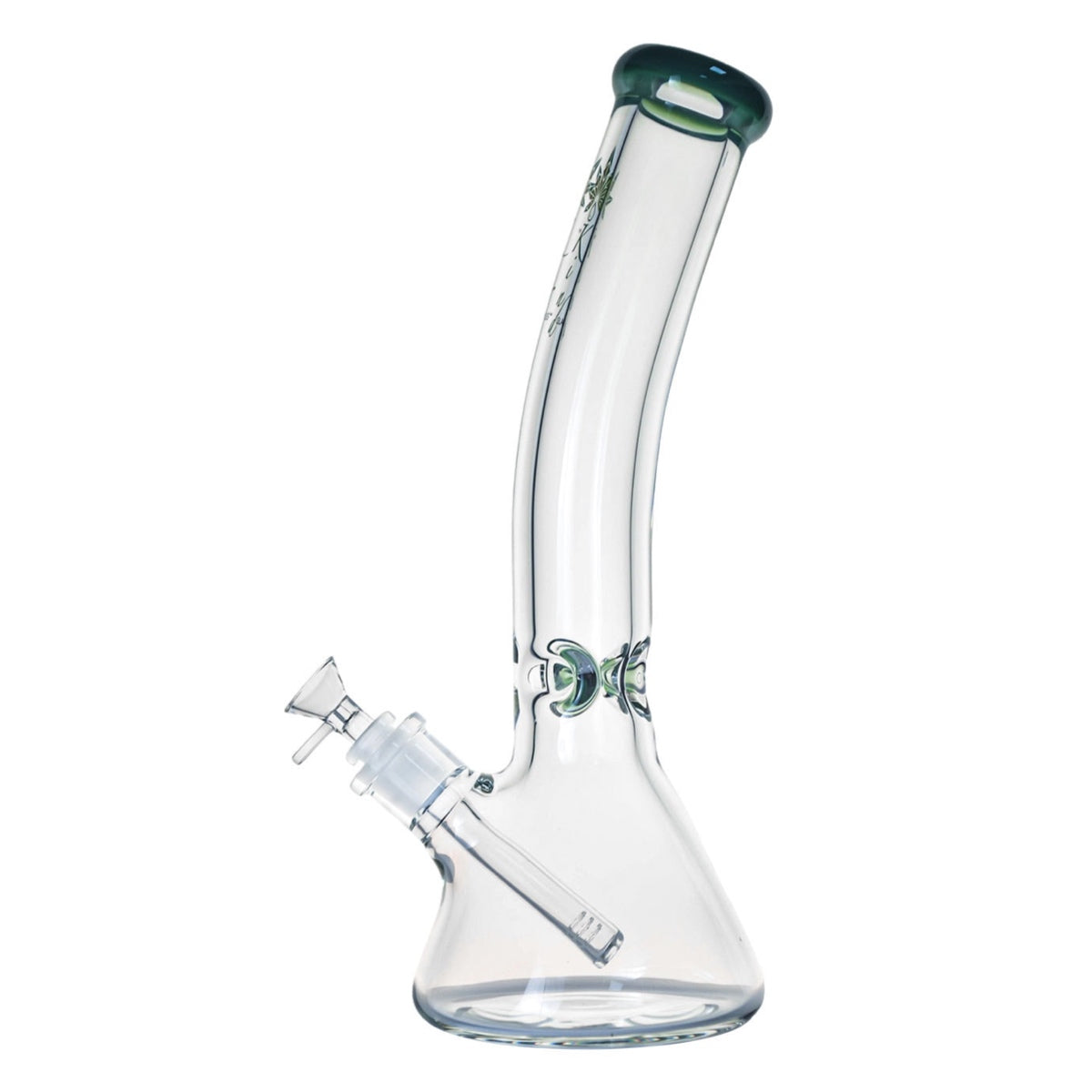 14 inch Thick Glass Bent Neck Beaker Bong