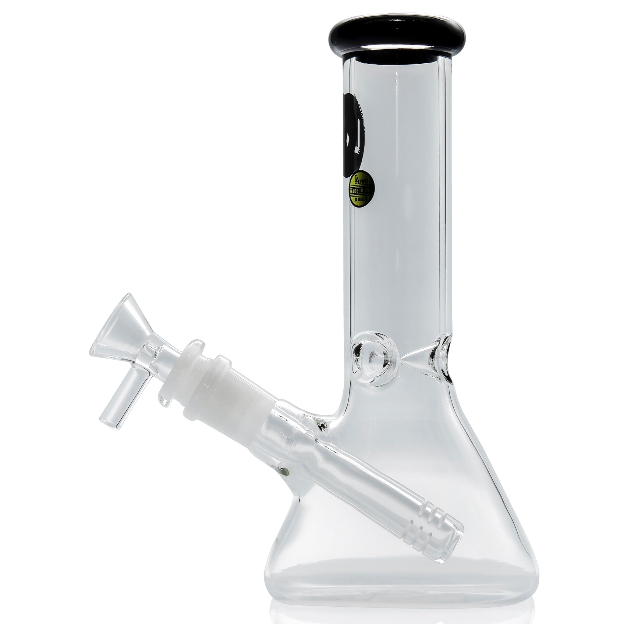 LA Pipes 8” Color Accented Mini Beaker Bong