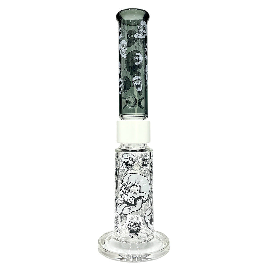 Prism Pipes 15” Skull Honeycomb Perc Straight Tube Bong