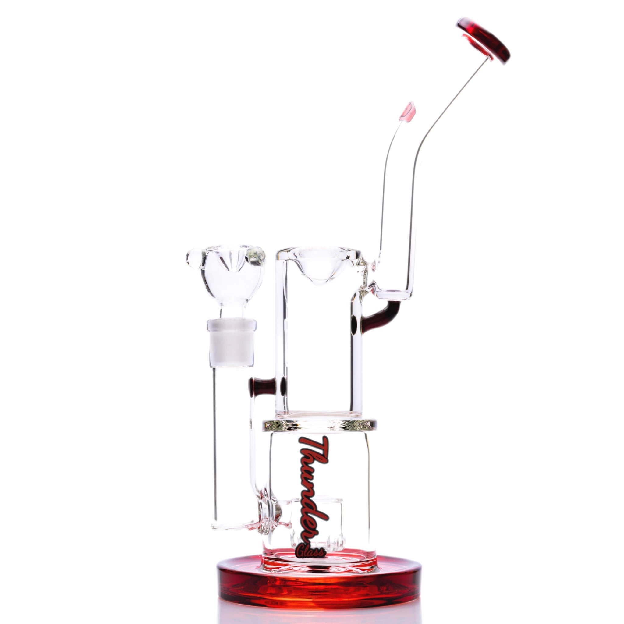 Thunder Glass Stacked Chamber Bong Ruby