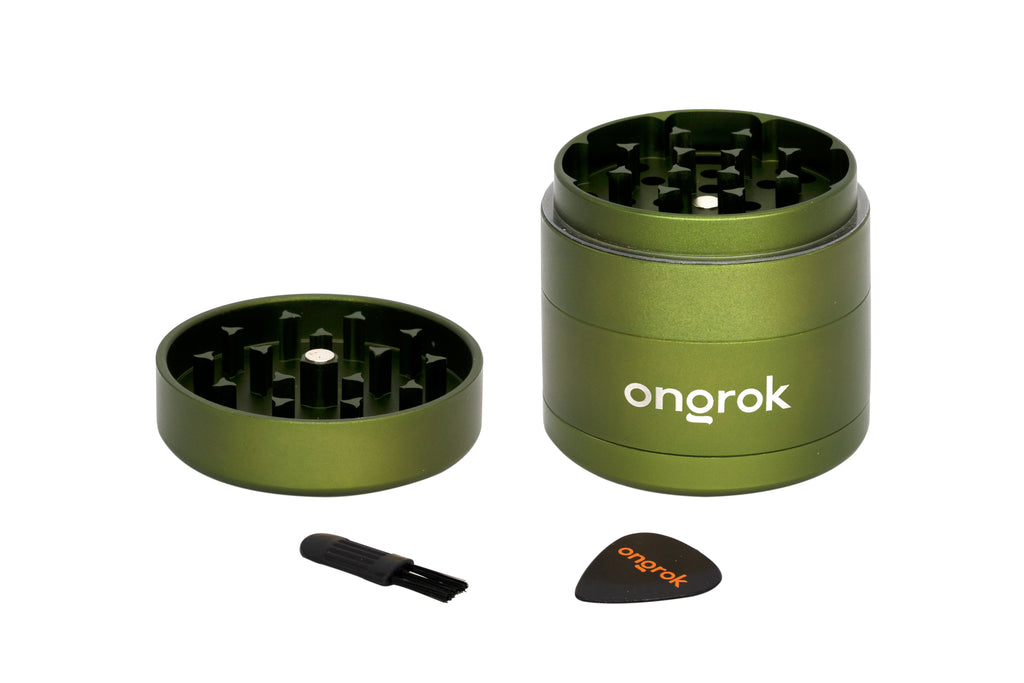 New Size! Mini 4 Piece EZ Grinder (55mm) ONGROK Green