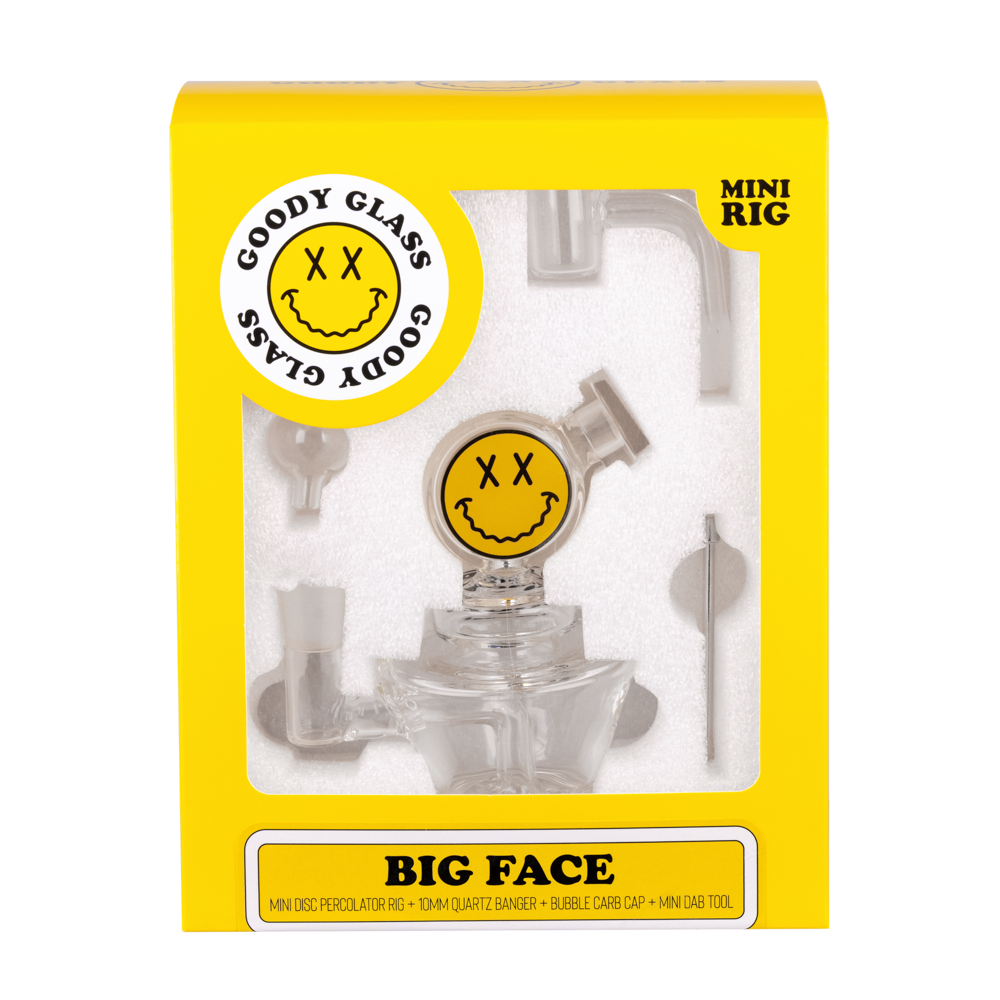 Goody Glass Big Face Mini Dab Rig Kit