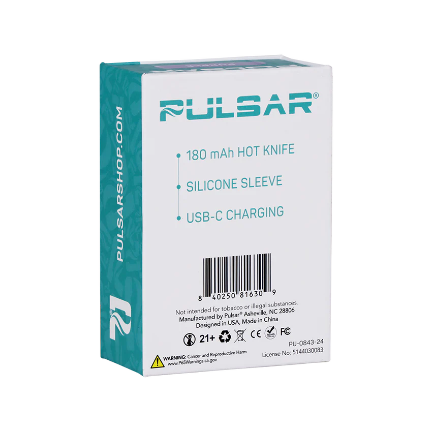 Pulsar Mini Hot Knife Packaging Back
