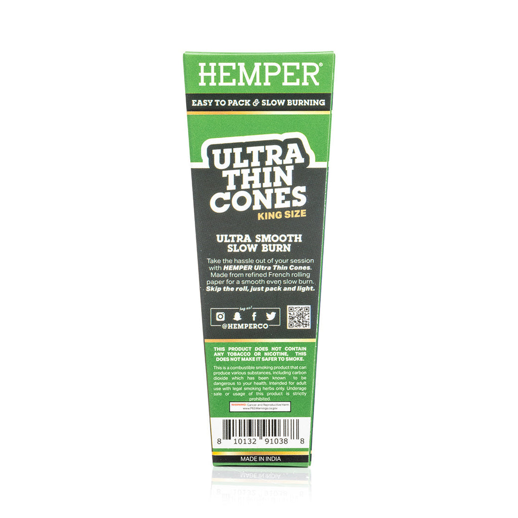 Ultra Thin Pre-Rolled Cones French Unbleached Paper - 3 Pack - King Size